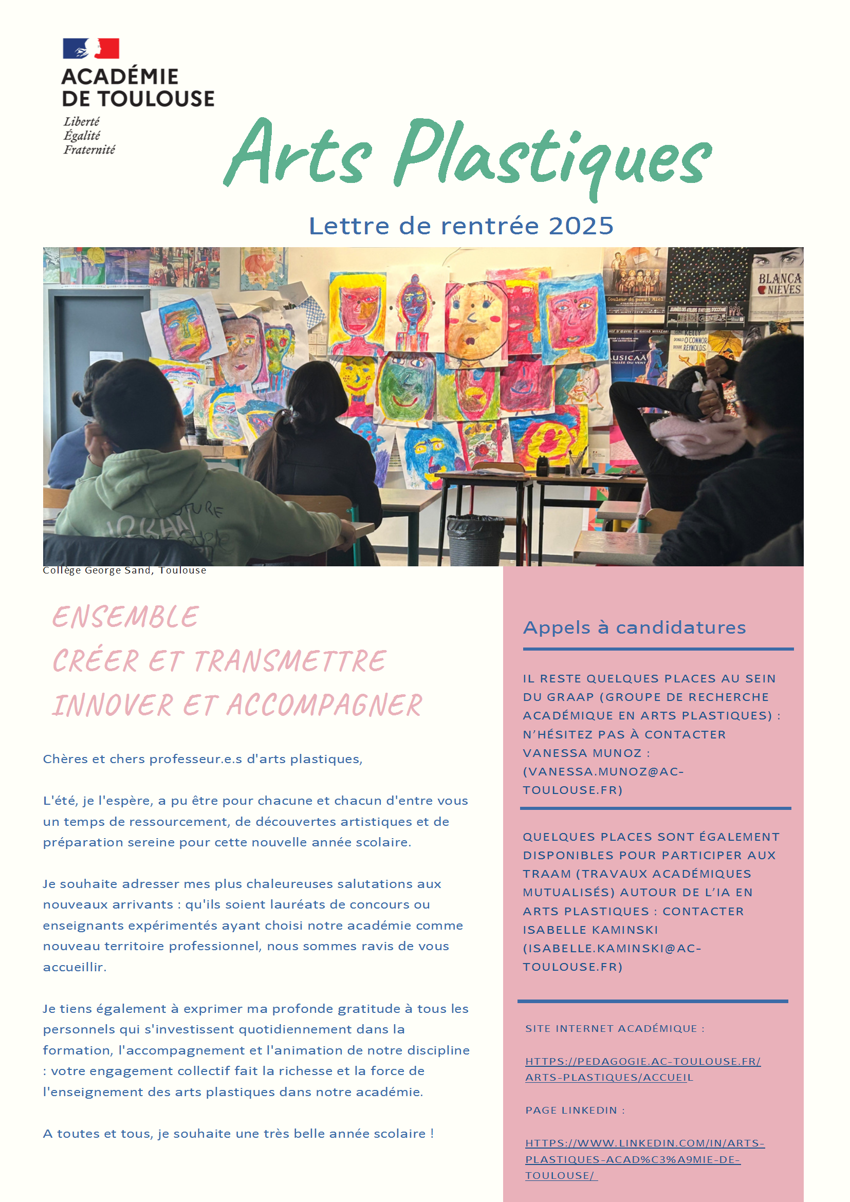 Lettre rentrée 2025