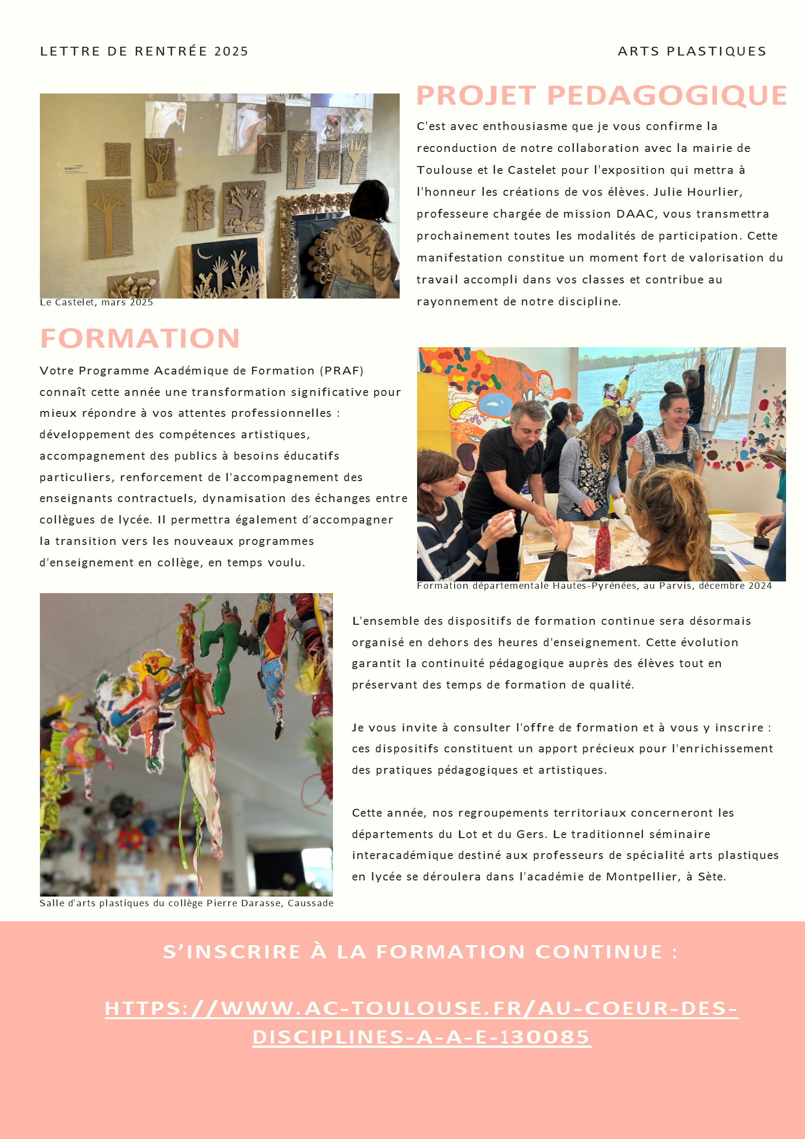 Lettre rentrée 2025 2