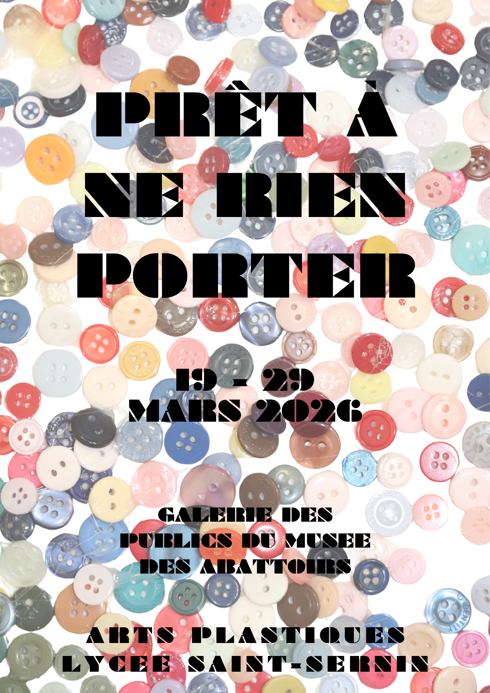 Affiche exposition PRET A NE RIEN PORTER