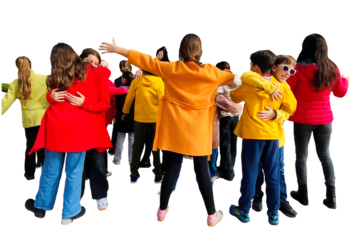 FOTOS DE GRUP. Medians. Lycée. Anaëlle Camillo. Foto clase 6B, 11 años, l_abrazada de l_amistad, Genovés
