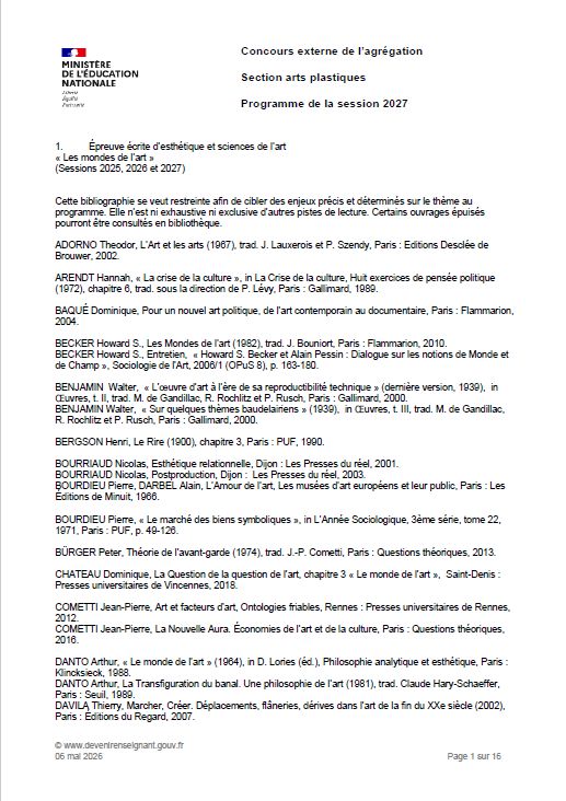 Bibliographie Agreg Interne 2027