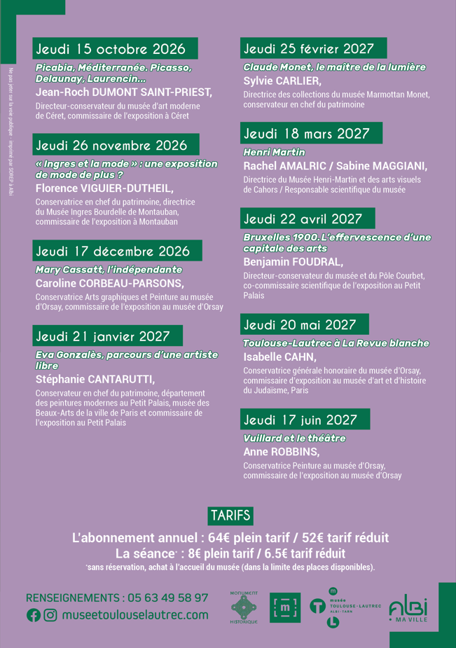  Cycle de conférences du mTL - saison 2026/2027