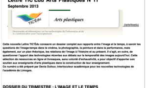 Tic'Edu Arts plastiques n°11 Sept 2013 