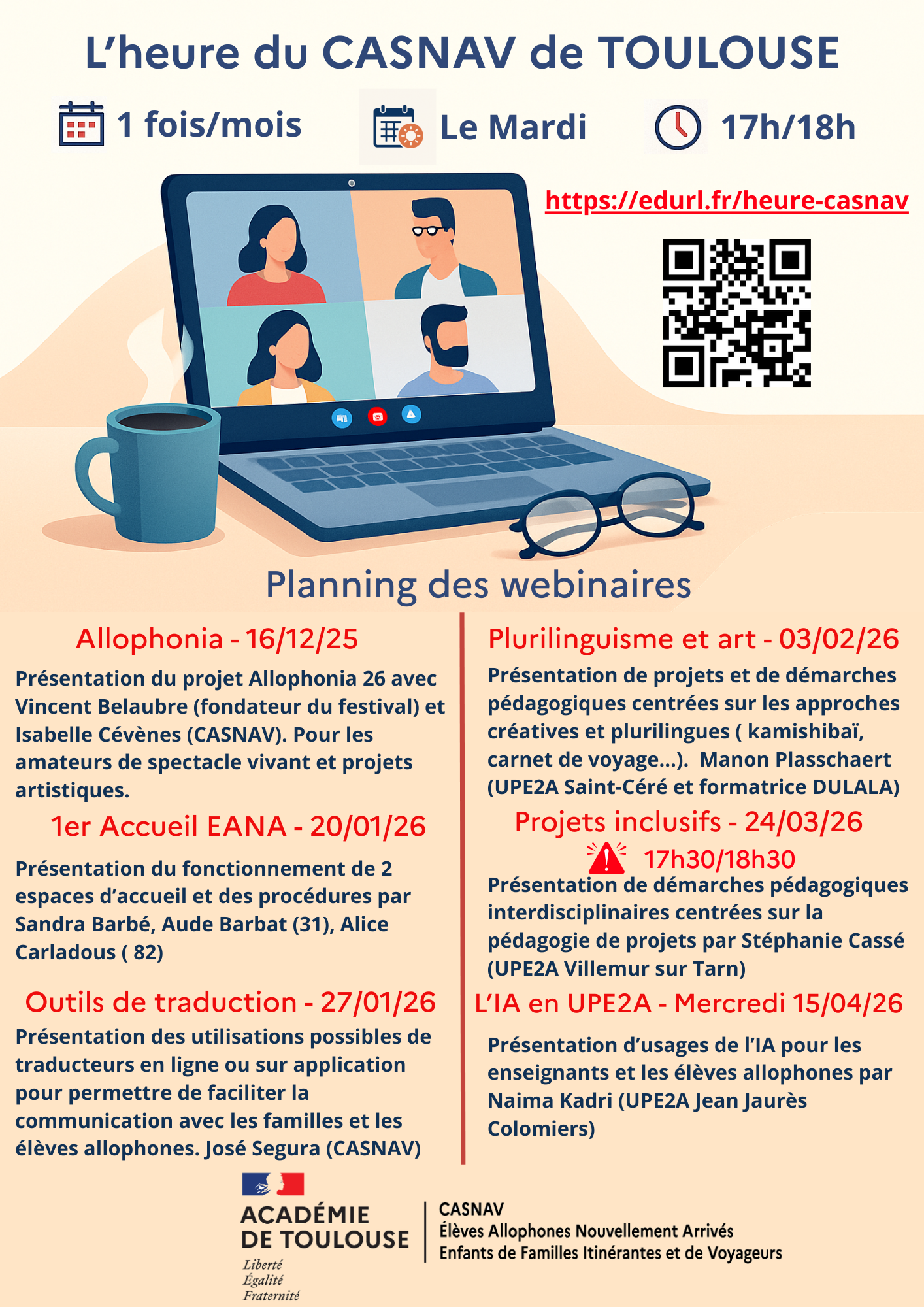 affiche heure du casnav