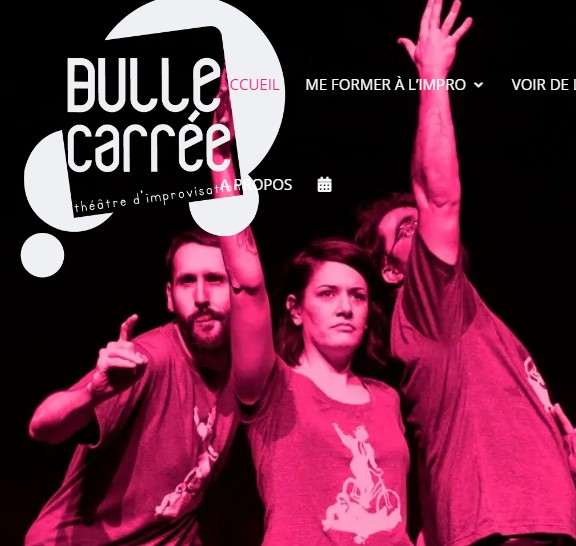 Affiche stage impro bulle carrée 2