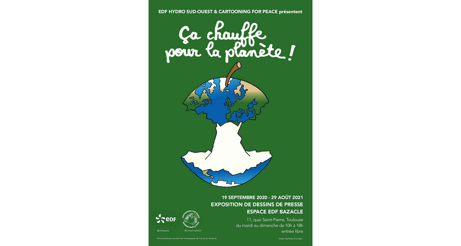 Edf-Bazacle-Expo2020-21- Ça chauffe pour la planète