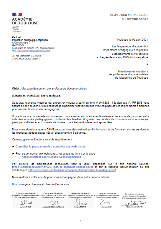 Message soutien