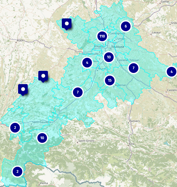 Carte de la Haute-Garonne