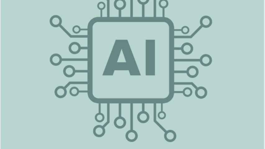 Affiche de l'exposition &quot;Cherche et trouve 10 infos sur l'IA&quot;