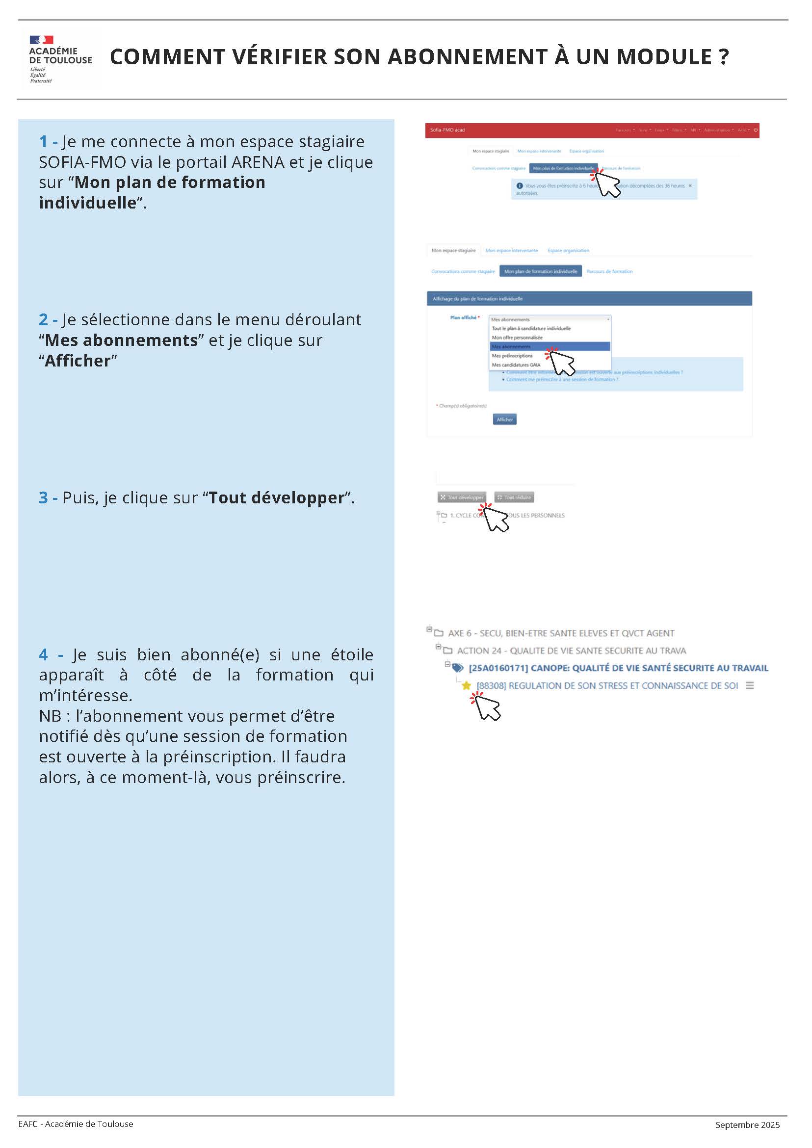 Comment vérifier son abonnement à un module