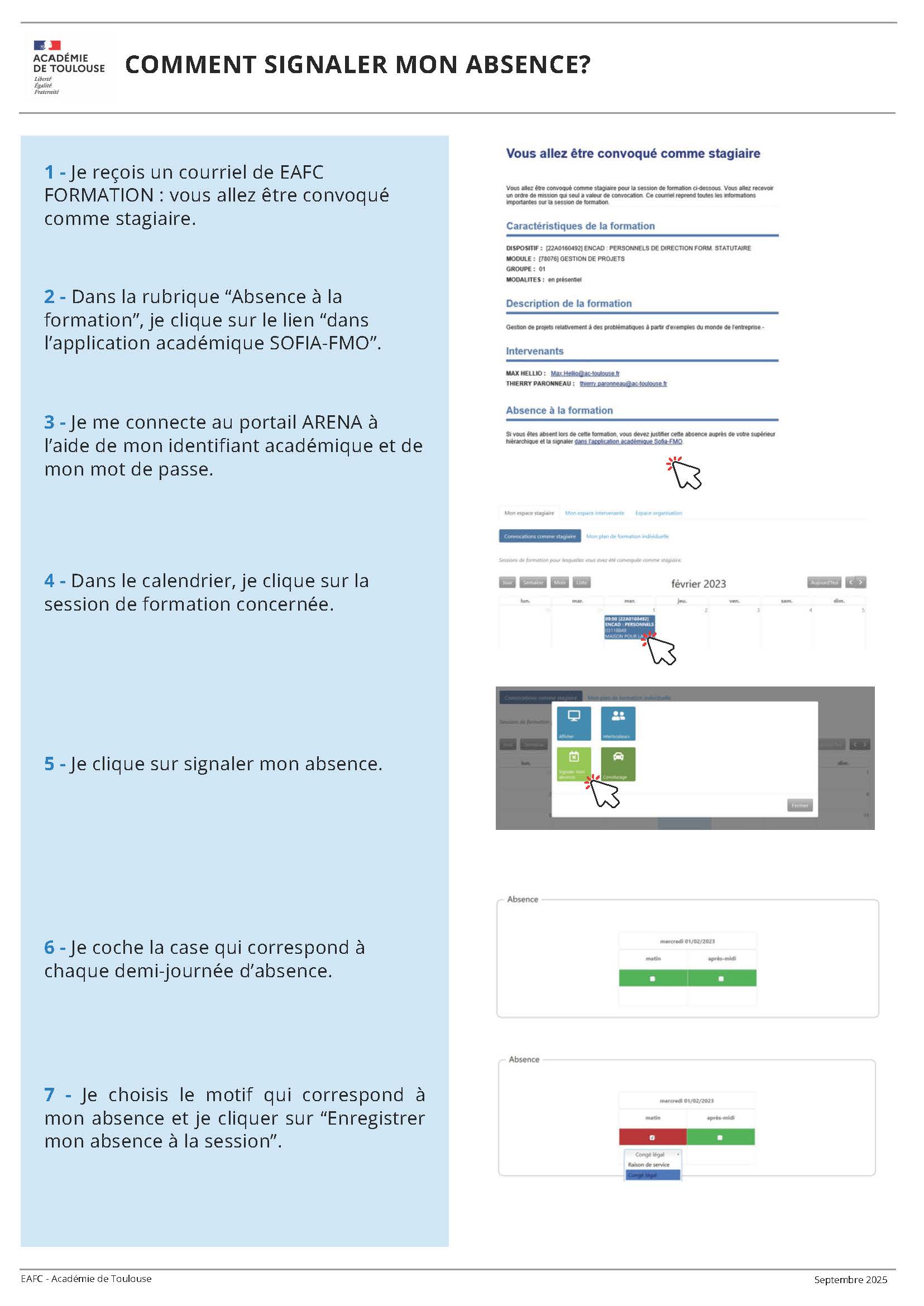 Déclarer son absence