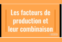 facteurs production