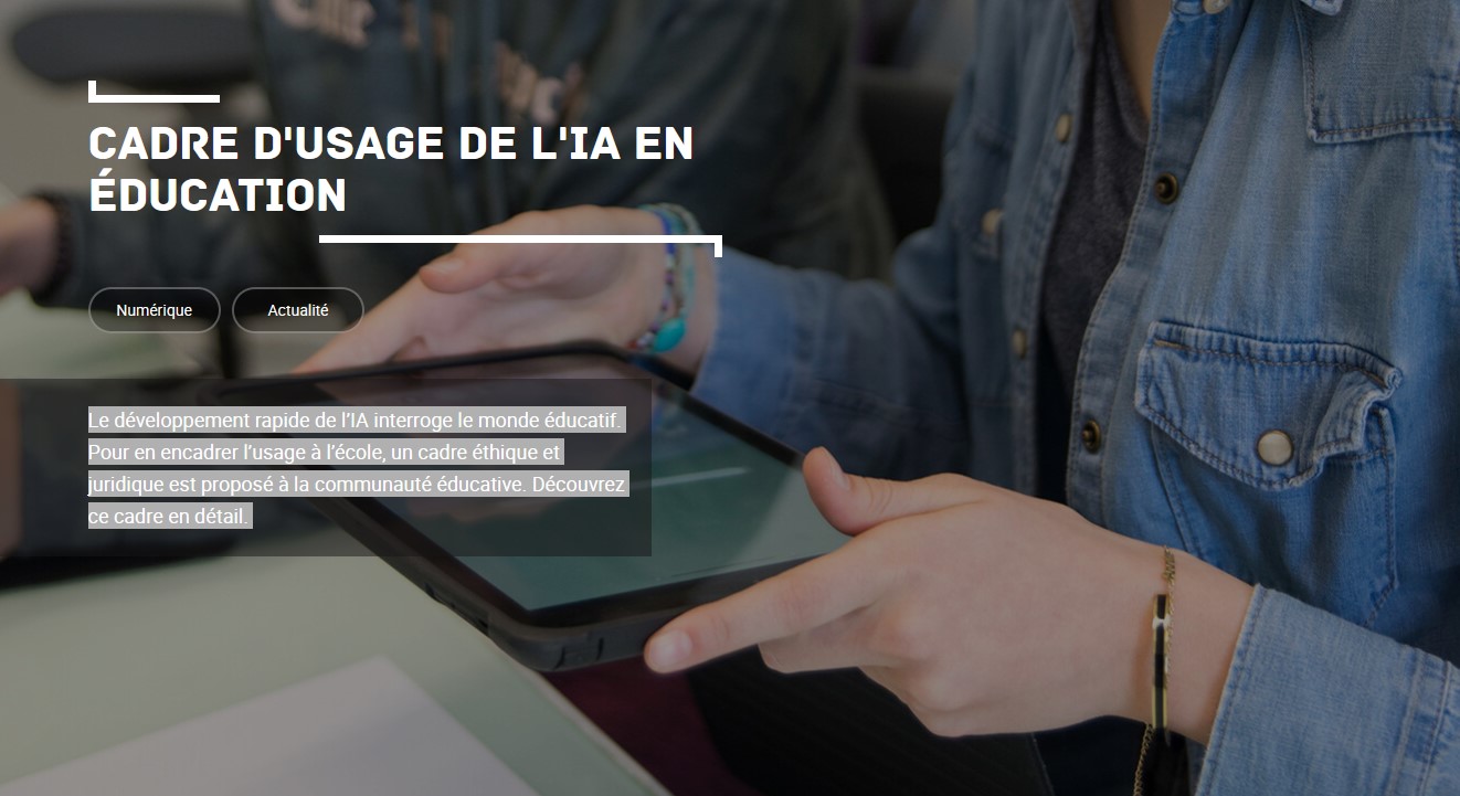 Cadrage sur l'usage de l'IA