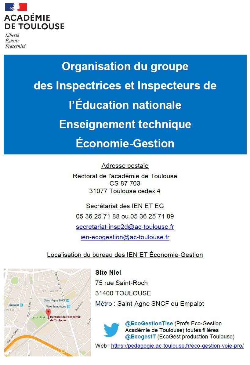 COORDONNÉES RECTORAT ACADÉMIE TOULOUSE