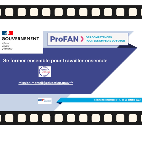 Page de garde support de présentation visuelle du Séminaire Profan transfert