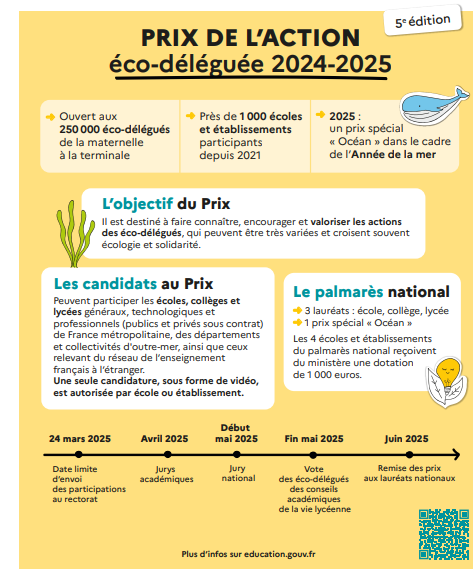 flyer prix action éco-déléguée 2024-2025