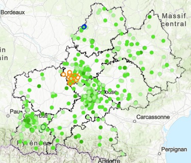 Carte des structures scolaires E3D