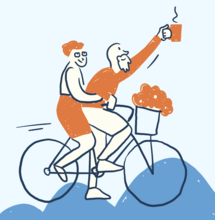 mai a velo illustration