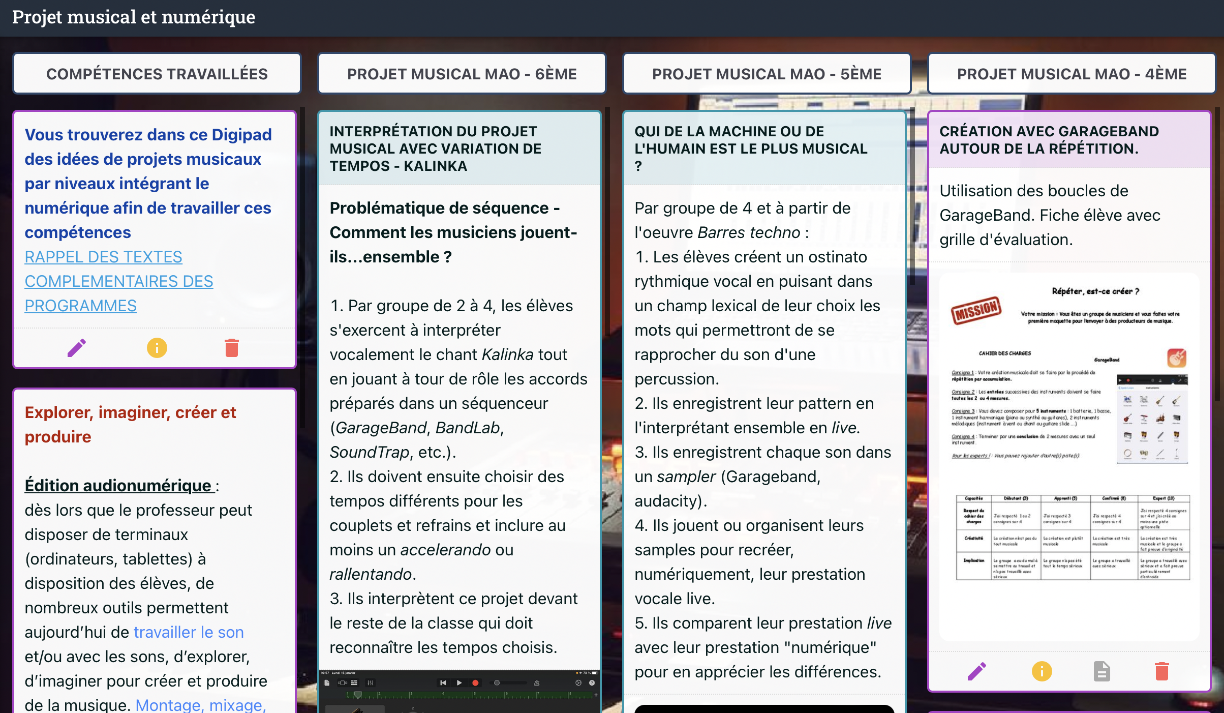 projet musical et MAO