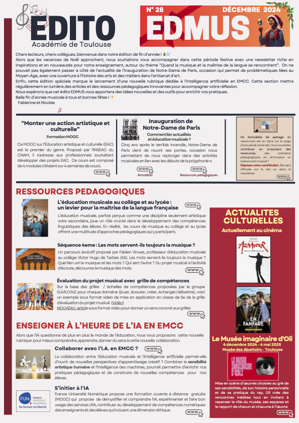 Newsletter Edmus AcToulouse dec2024