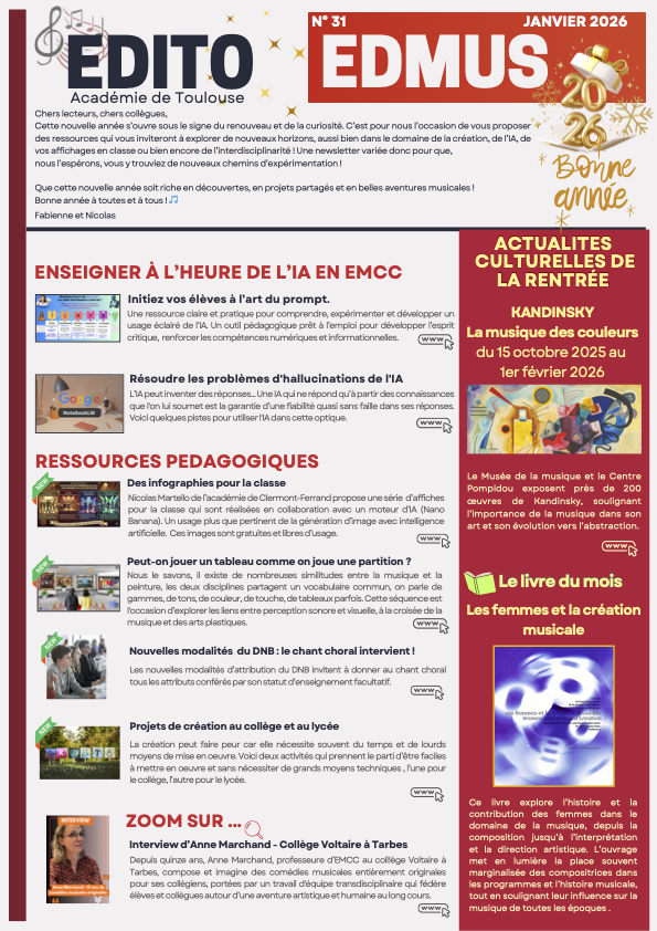 Newsletter EMCC Ac-Toulouse - janvier 2026