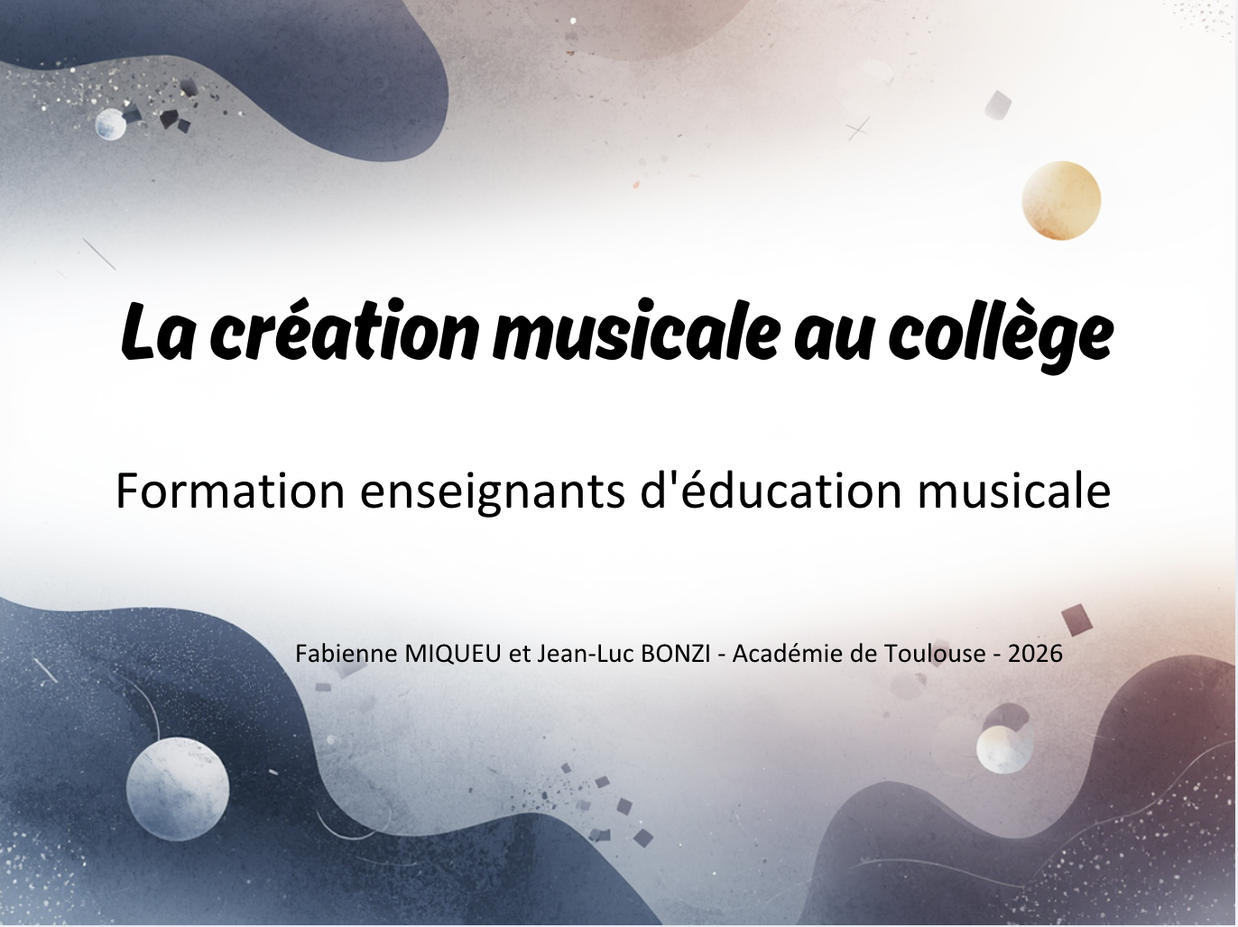 creation musicale