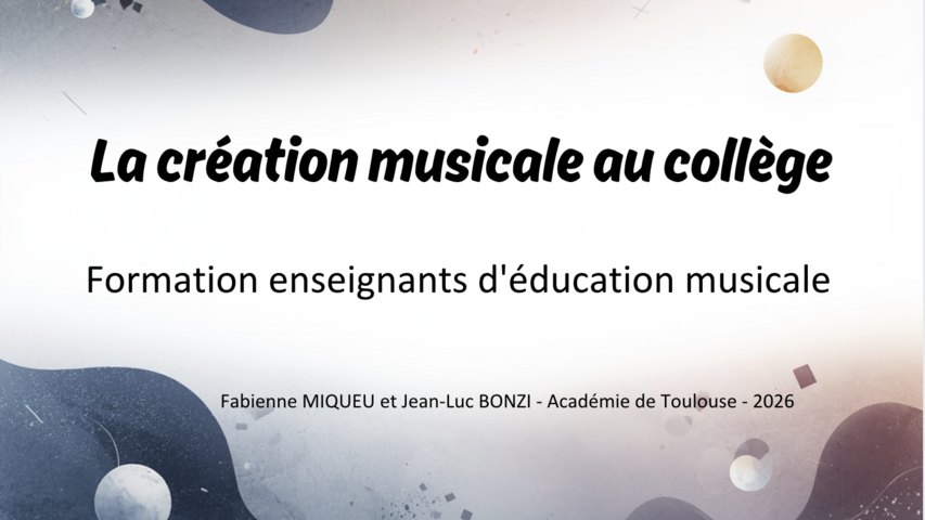 creation musicale