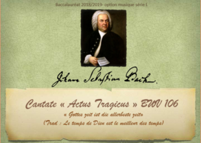 cantate actus tragicus de Bach