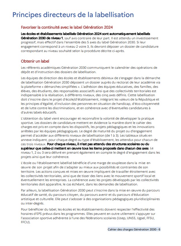 G30 - Principes directeurs