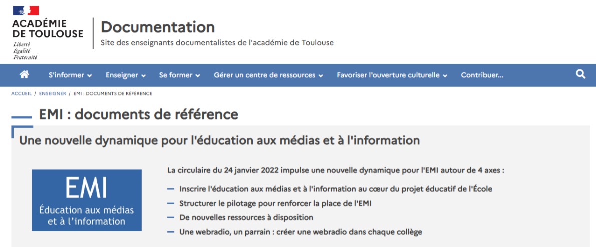 Page EMI site documentation Toulouse