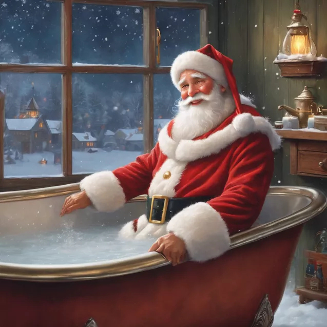Pere Noel baignoire