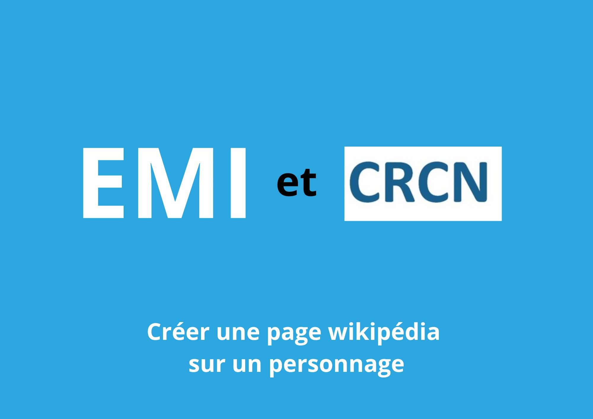 Créer une page wikipédia sur un personnage