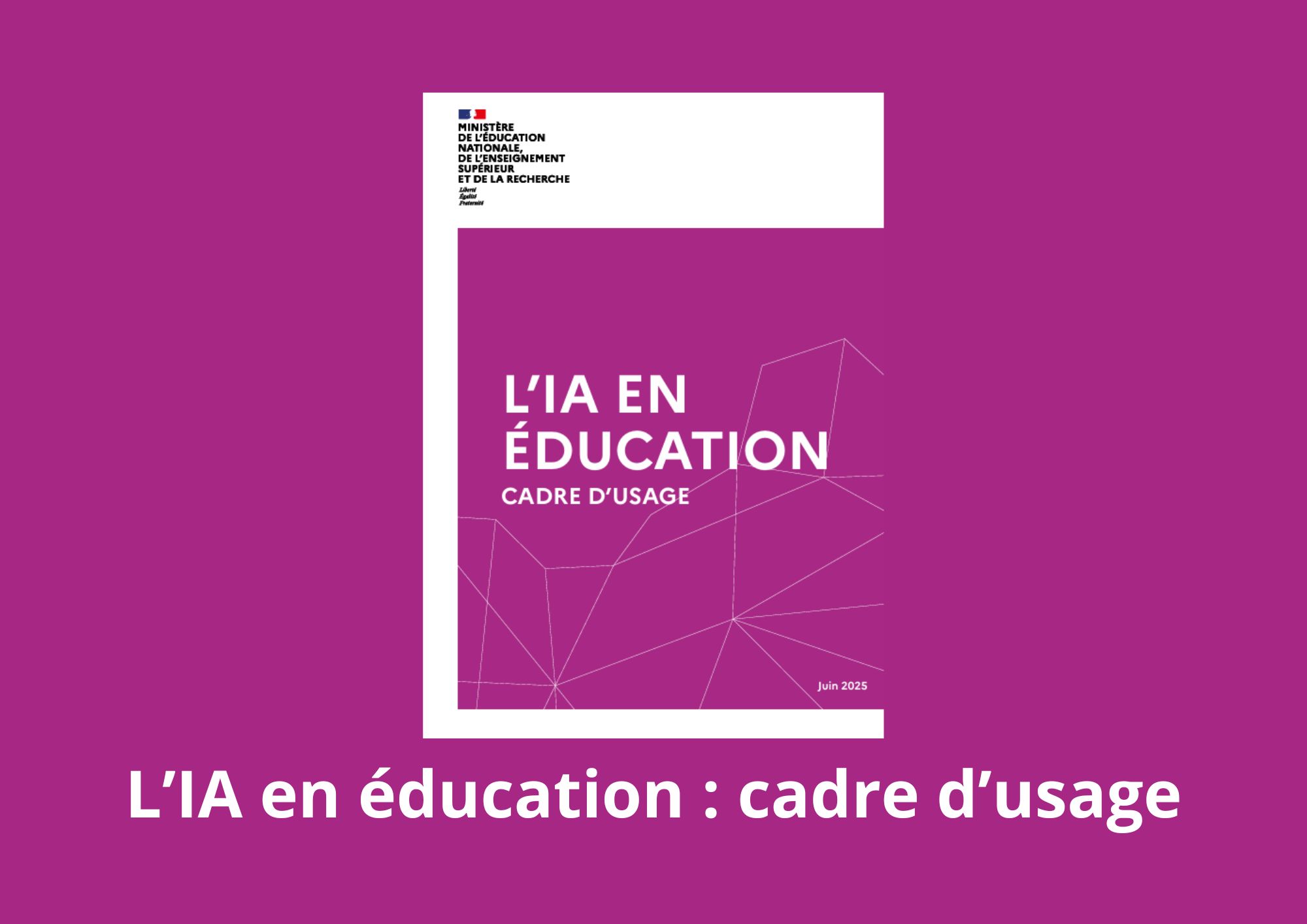 L’IA en éducation : cadre d’usage