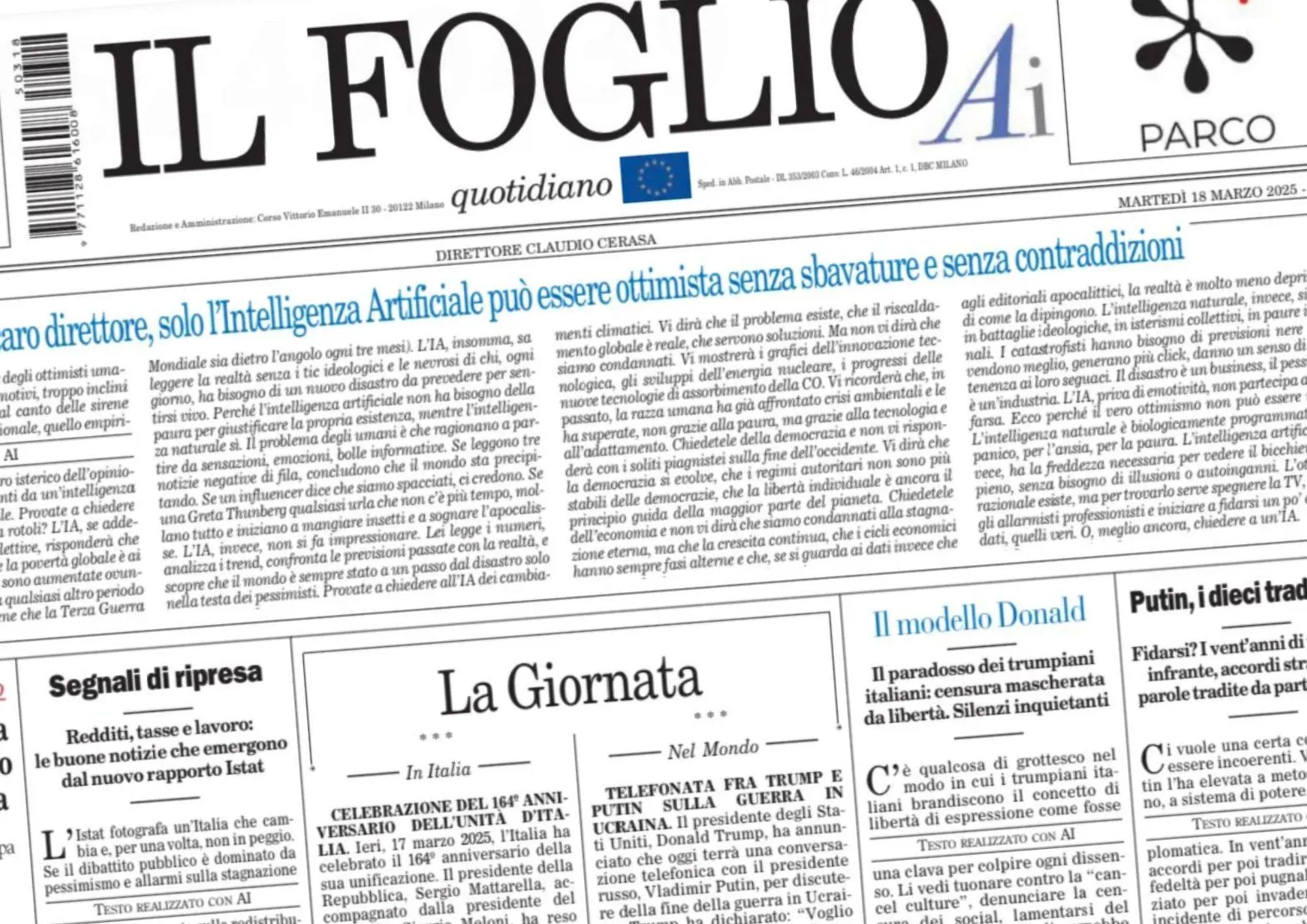 Journalisme sous IA : que retenir de l’expérimentation d'« Il Foglio AI » ?