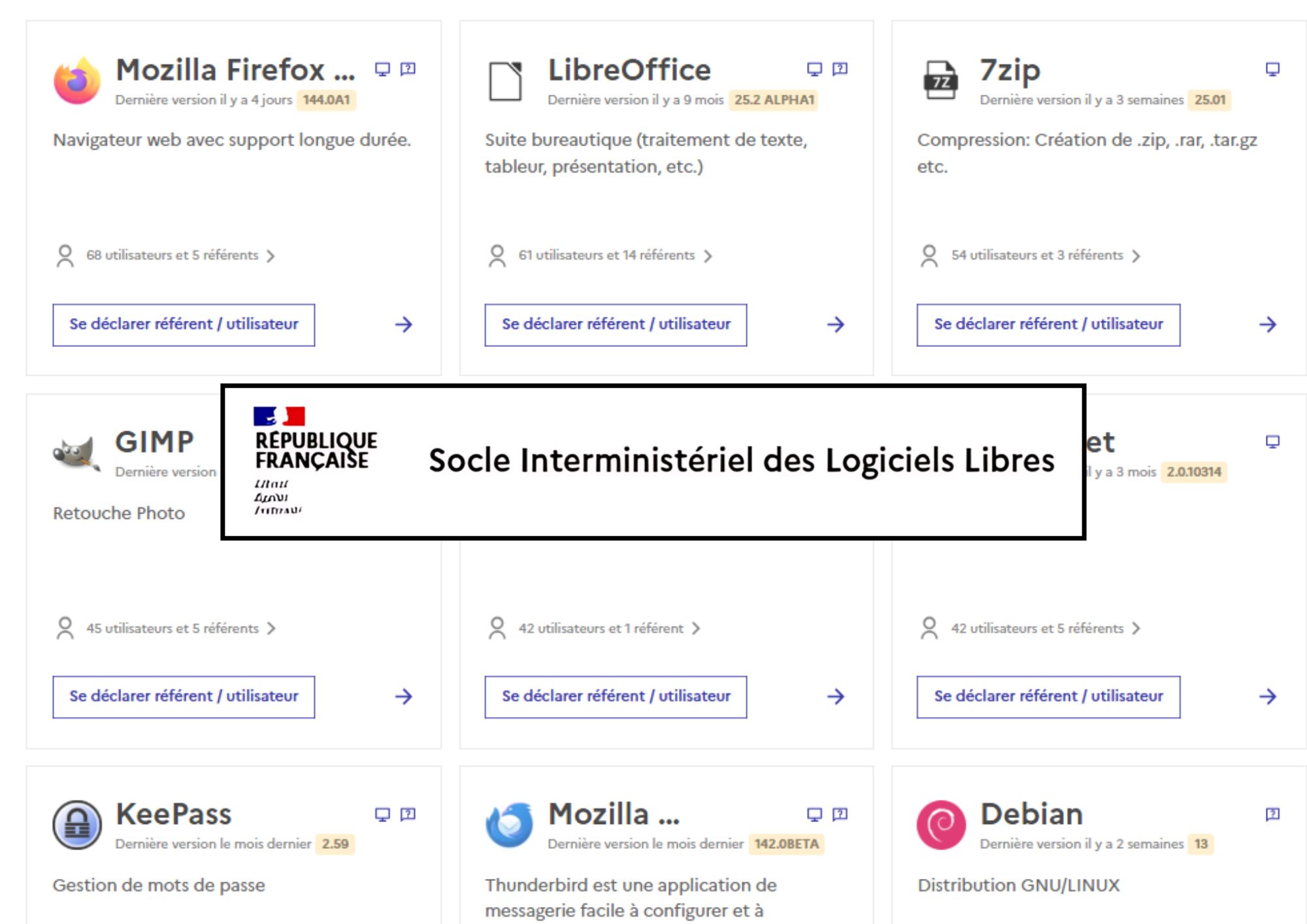 Socle Interministériel des Logiciels Libres