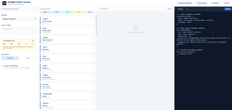 Student prompt builder
