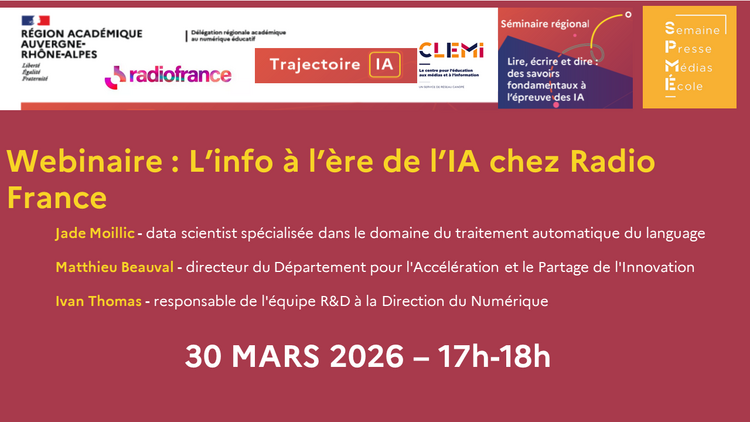 Webinaire l'info à l'ère de l'IA mars 2026