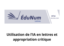Utilisation de l’IA en lettres et appropriation critique