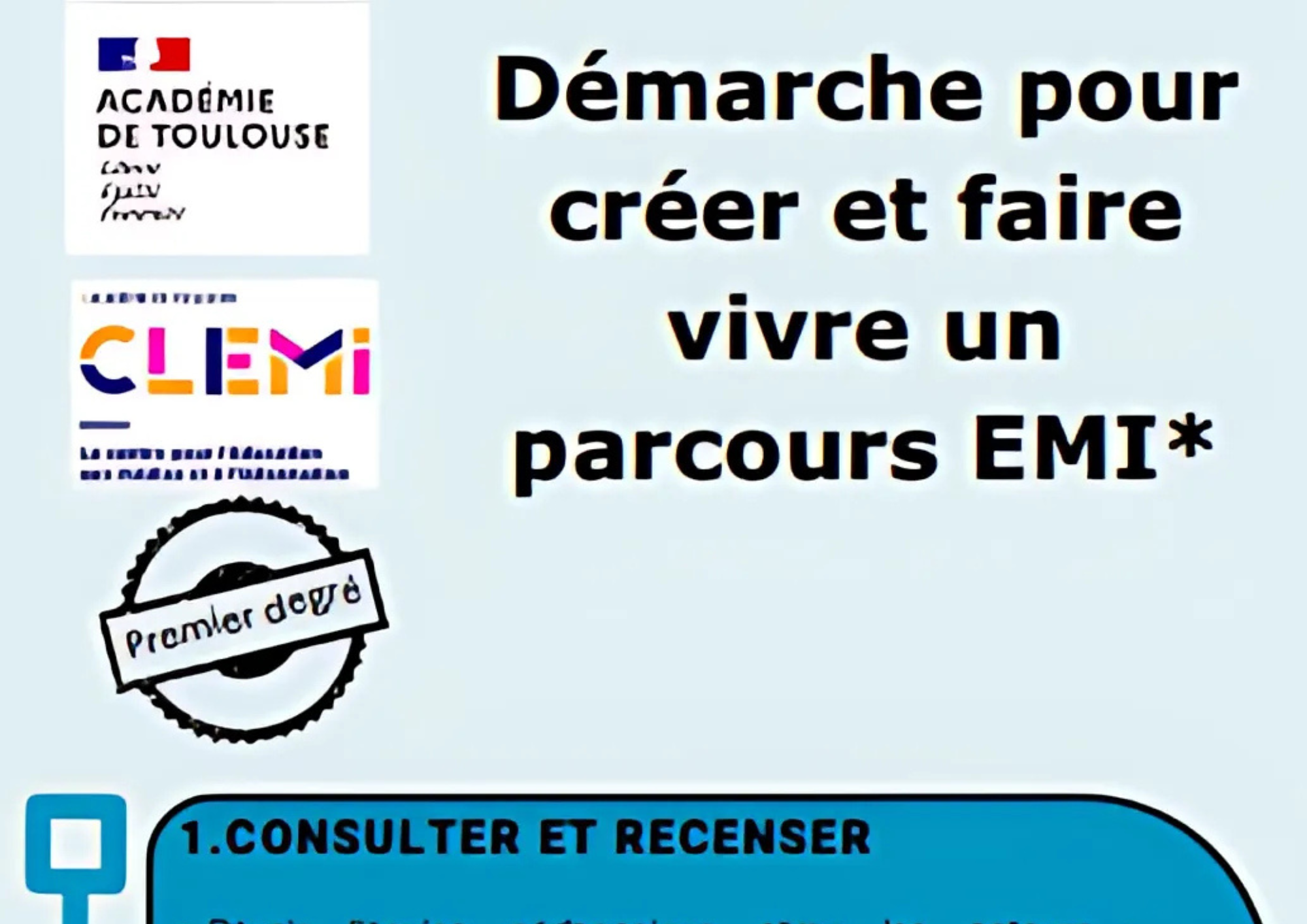 Démarche pour créer et faire vivre un parcours EMI 1D