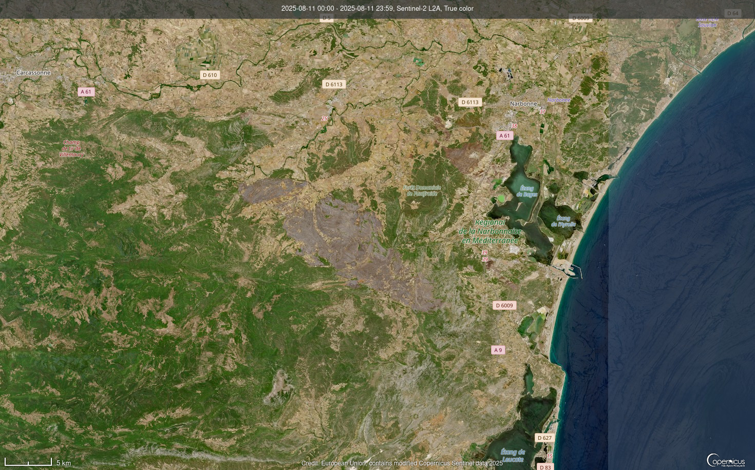 Image satellite Aude