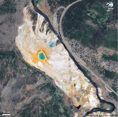 image satellite Yellowstone