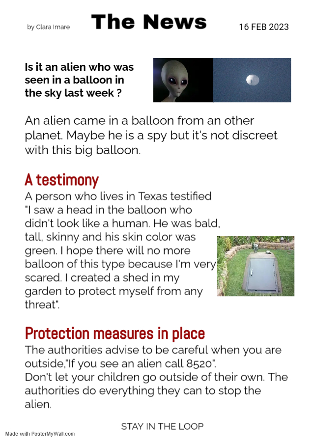 Alien in balloon