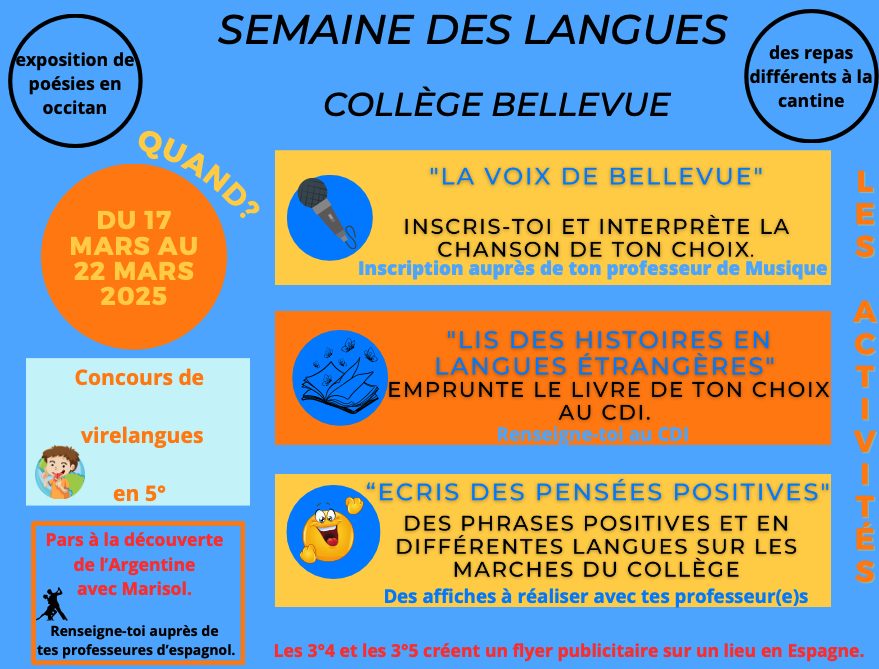 Semaine des langues au collège Bellevue