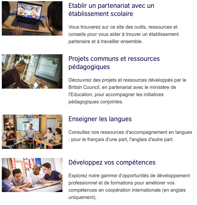 Schools connect page