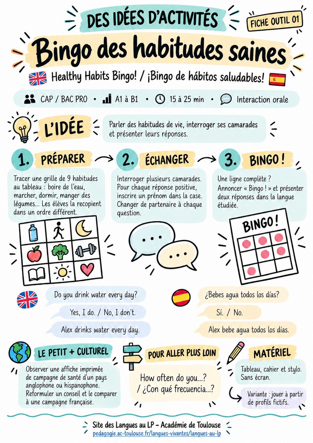 bingo des habitudes saines