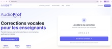 page d'accueil site Audio prof