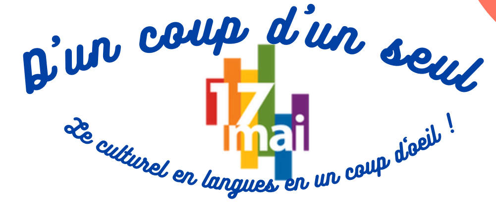 logo d'un coup d'un seul avec 17 mai aux couleurs de l'arc en ciel