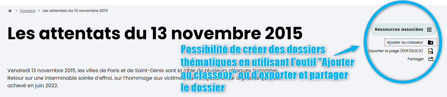 Dossiers thématiques