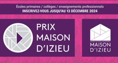 Prix Maison d'Izieu sur fond mauve