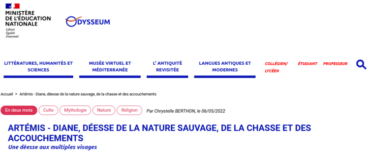 Page présentation Artémis